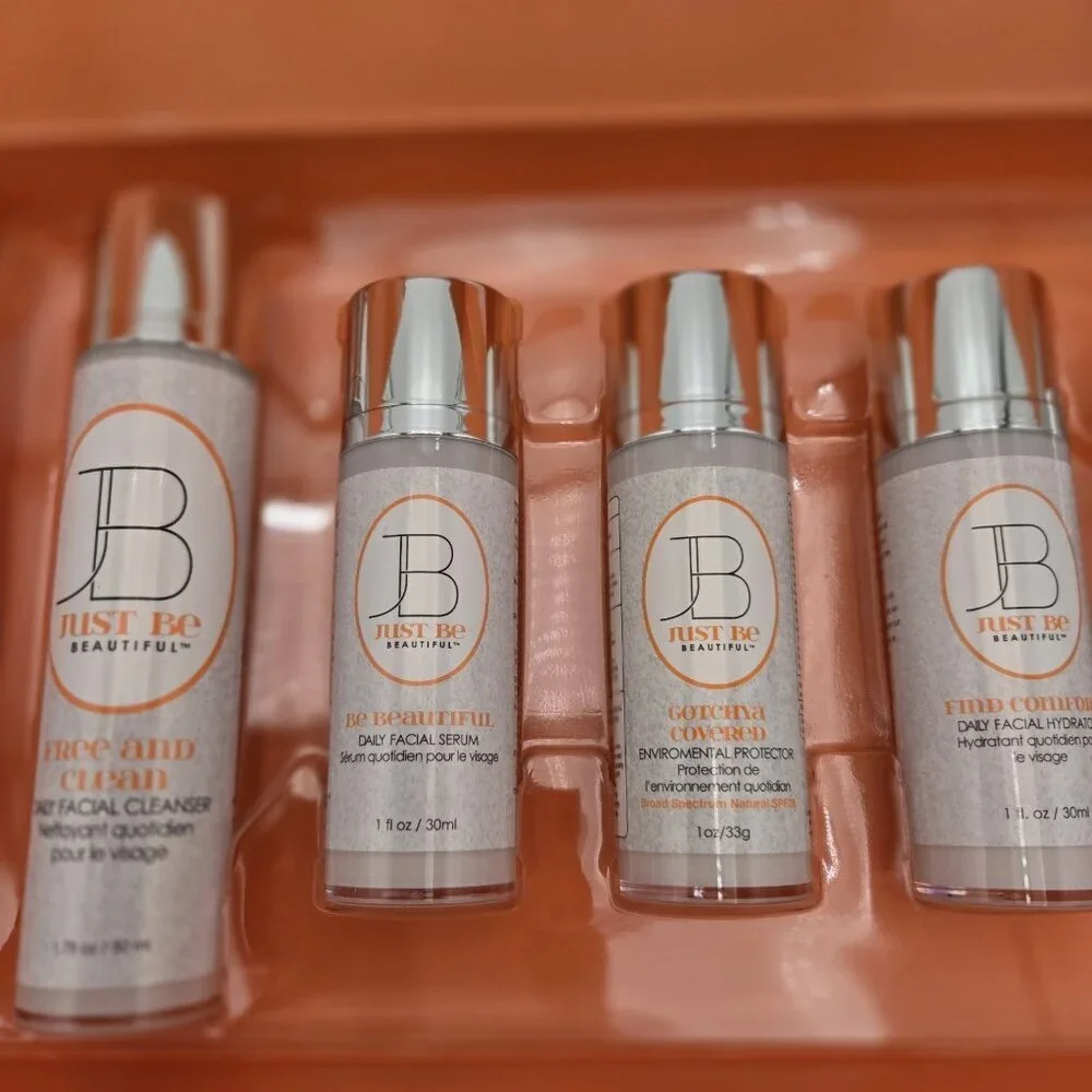 Just Be Beautiful Skin Care Set Cleanser Serum Protector Hydrator Eye‎ Treatment